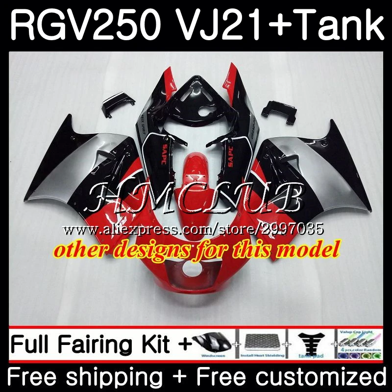 Корпус + резервуар для SUZUKI VJ21 VJ22 VJ23 RGV250 1988 1989 41h3 RGV 250 VJ 21 22 23 Lucky Strike новый комплект