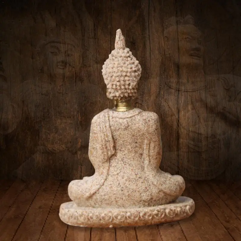 Estatua de Buda de piedra arenisca AUGKUN escultura de Buda de meditación escultura hecha a mano Estatua de Buda de piedra arenisca AUGKUN escultura de Buda de meditación escultura hecha a mano
