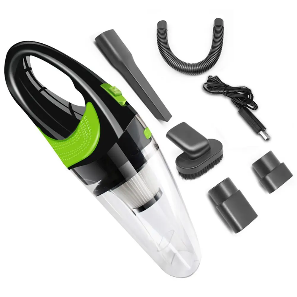 

LICE RUNDONG AUTO ACCESSORIES R-6054 120W Portable USB charging cable Car dual-use vacuum cleaner