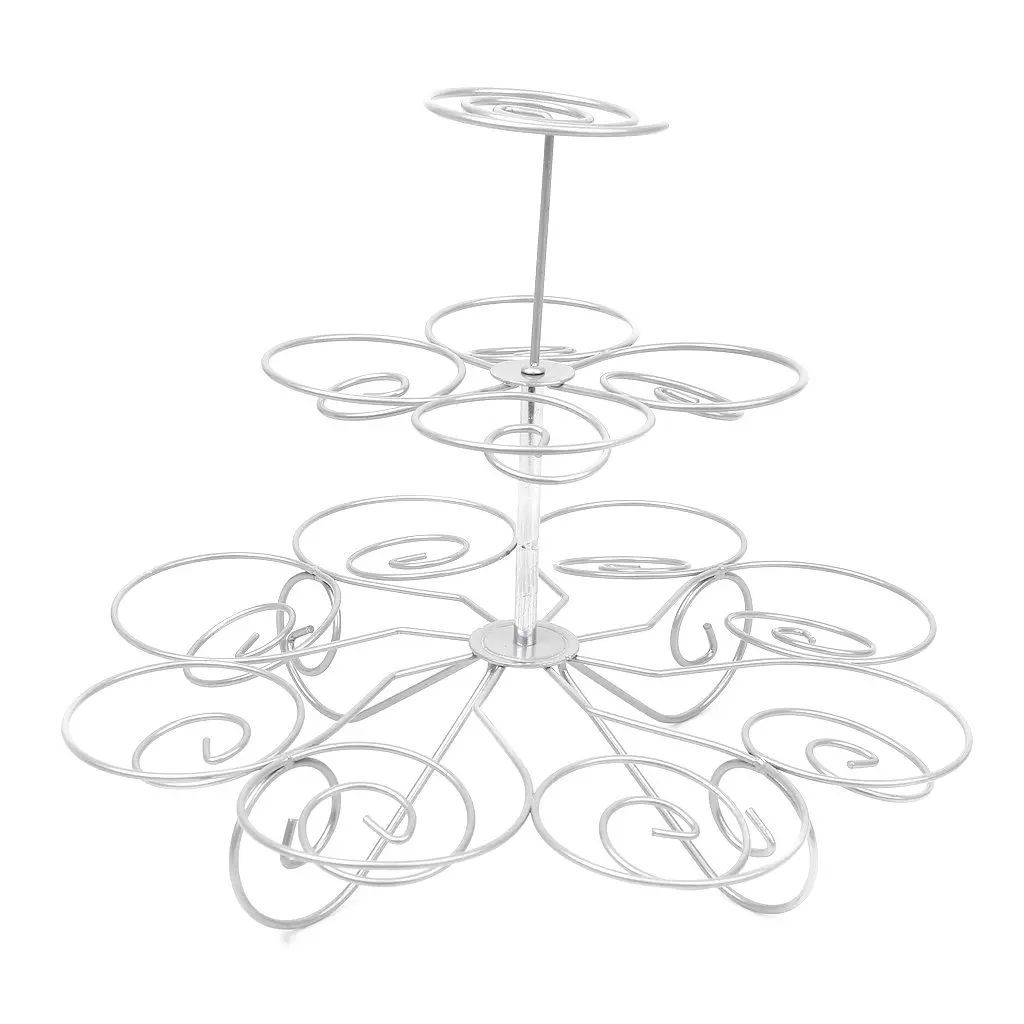 

Promotion! 3 levels 13 - Cup display metal support to small cake Cupcake Christmas tree shape for birthday / wedding party