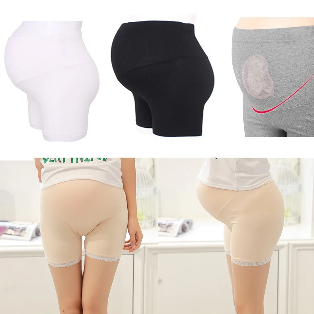 Тонкие секционные защитные штаны для беременных женщин, летние штаны с плоской подошвой, леггинсы, брюки с высокой талией, окружность