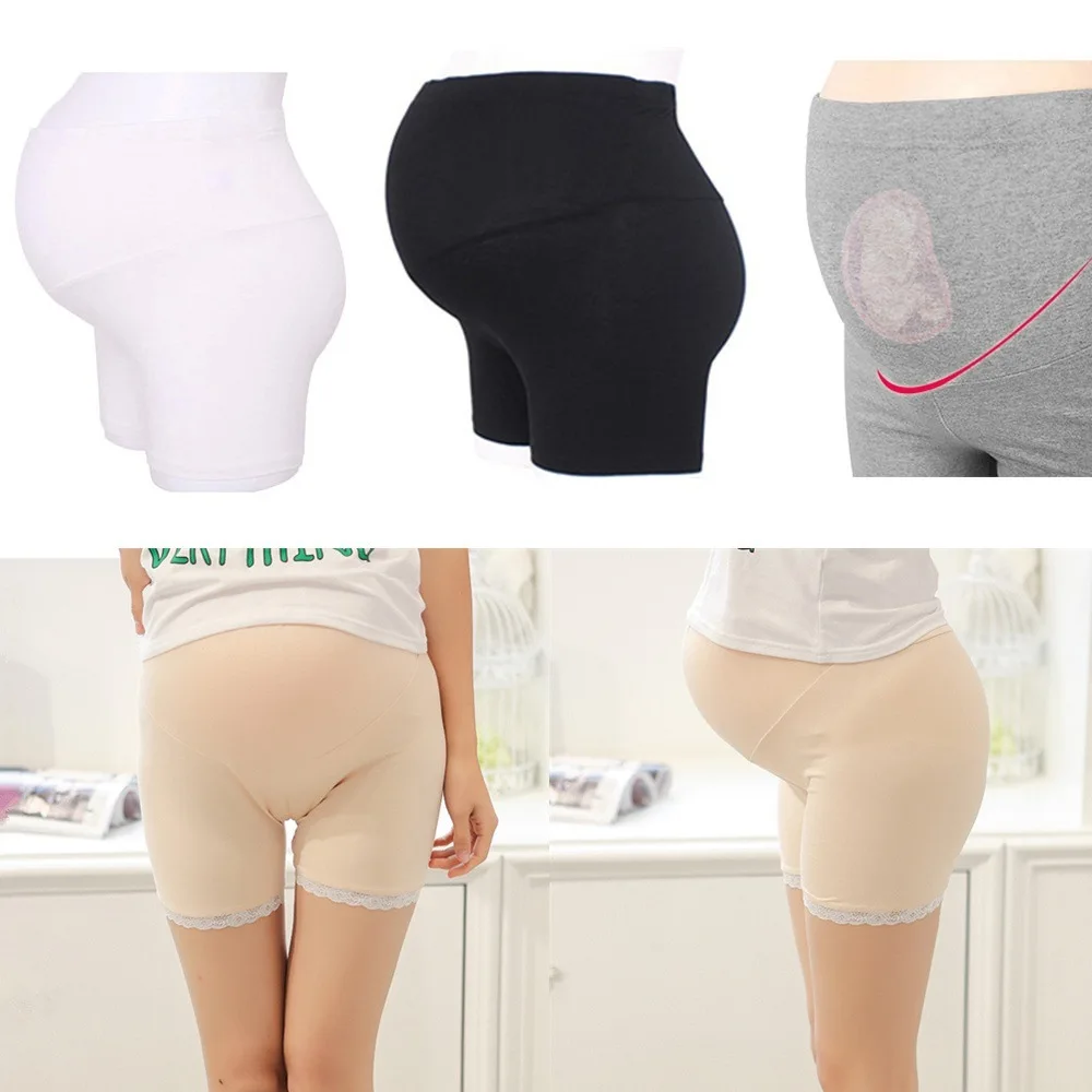 Thin section pregnant women safety pants air defense summer flat lace pants leggings insurance abdominal circumference