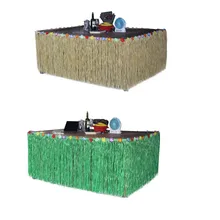 270*75 см Новинка трава настольная юбка Гавайские соломенные зеленые цветные вечерние тюлевые юбки-пачки для стола пляжная столовая посуда все для праздника 3