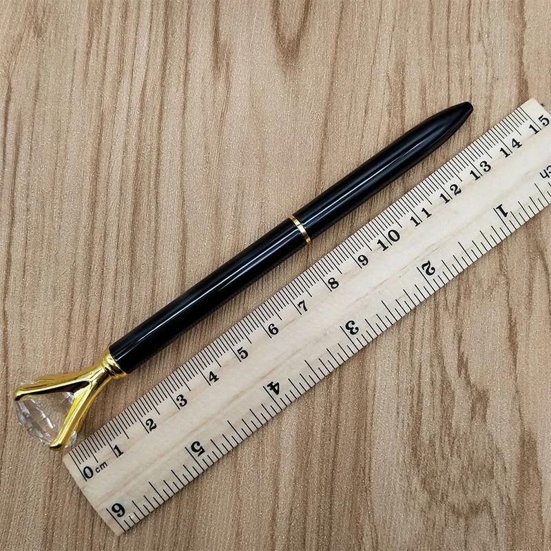 Ballpoint Pen Big Gem Metal Ball Pen With Large Diamond Blue And Black Magical Pen Fashion School Office Supplies Ballpoint Pen Big Gem Metal Ball Pen With Large Diamond Blue And Black Magical Pen Fashion School Office Supplies