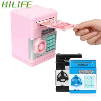 

ATM Bank Safe Box Password Money Box Electronic Piggy Cash Coins Saving Box Christmas Gift Automatic Insert Bills