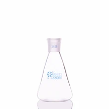 Conical flask with standard ground-in mouth,Capacity 250ml,joint 24/29,Erlenmeyer flask with standard ground mouth