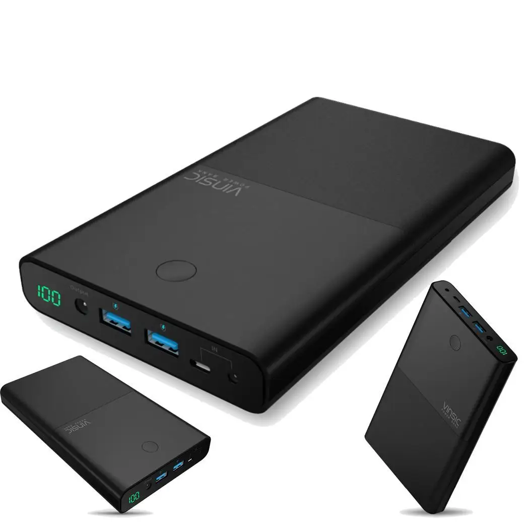 VINSIC 30000 мАч Внешний аккумулятор двойное внешнее зарядное usb устройство для