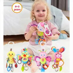 0 ~ 3 лет детские мобильные детские погремушки игрушки на кроватку коляска на кровать коляску подвесная мягкие куклы милые btterfly обезьяна
