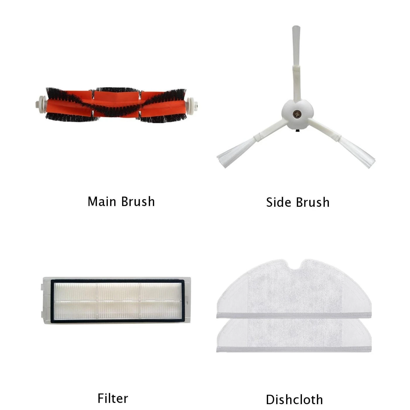 

Vacuum Cleaner Accessory Main Brush Side Brush Filter Dishcloth For Xiaomi Mi Roborock S50 Vacuum Cleaner