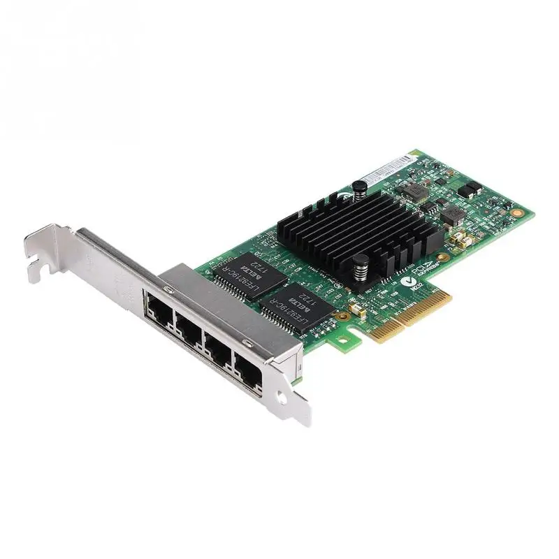 

4 Port PCI-E Gigabit Network Card for Intel 82580 Server Adapter PCI-E Bus Type RJ-45 Interface 4 5.0GT/sec Channel with CD