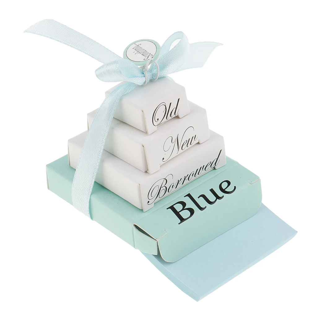 

Something Old New Borrowed Blue Note Memo Pads Wedding Mini Nesting Boxes