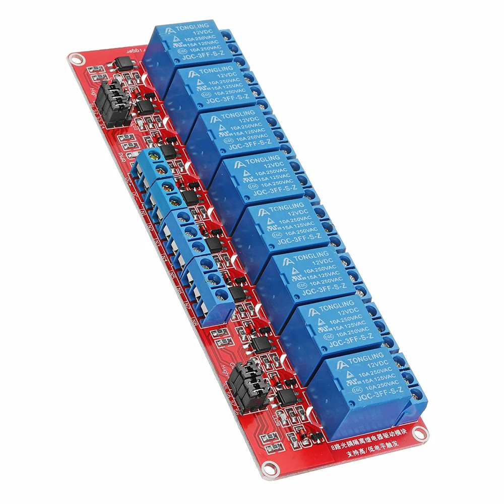 

12V 8 Channel Level Trigger Optocoupler Relay Module For Arduino