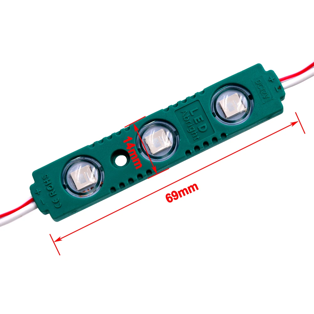 Новейшая SMD 5054 Светодиодная лента 3 светодиода пиксельный модуль наружный Рекламный дизайн супер яркий 5050 Холодный/теплый белый/красный/синий светильник DC12V