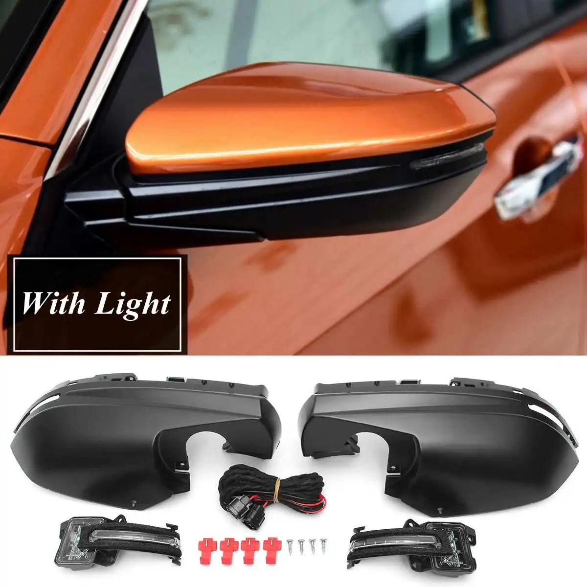 

Auto Car Styling Rearview Mirror Lights Side Turning Signal Light Decor Running Lamp for Honda for CIVIC 10th 2016 2017 12018