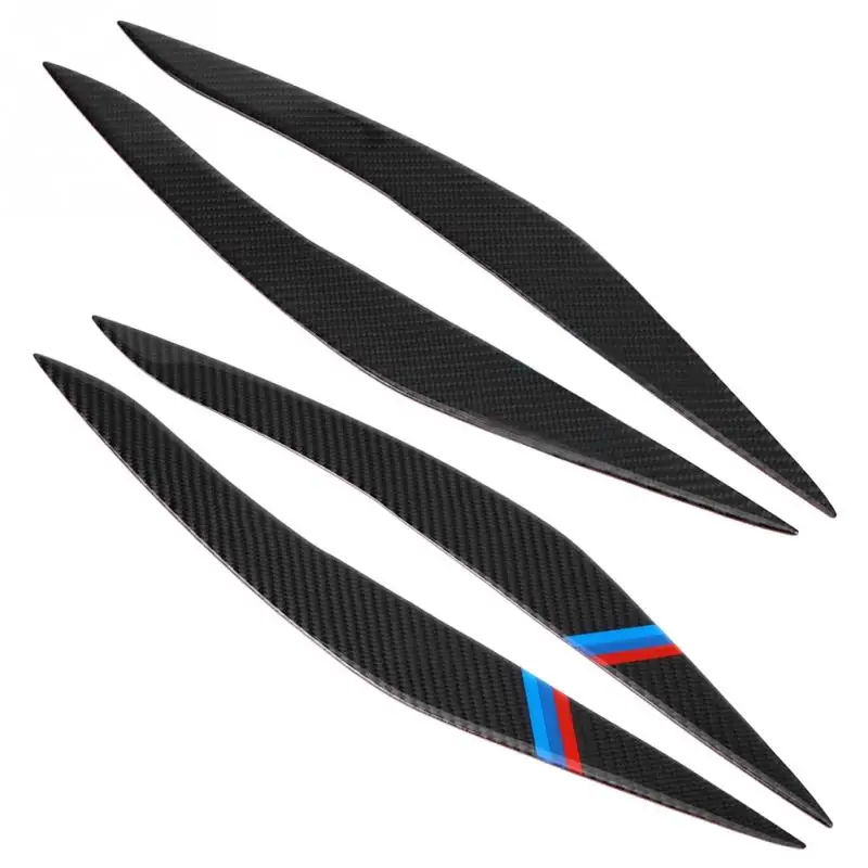 

1 Pair Carbon Fiber Car Styling Headlight Eyebrow Eyelid Cover Trim for BMW 5 Series F10 2010 2011 2012 2013 car sticker