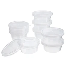 6/12 шт Slime контейнеры для хранения пены мяч стаканы для хранения контейнеров прозрачный кухонный Органайзер из пластика с крышками
