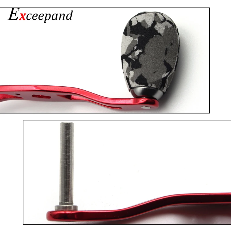 Exceepand Gray Camouflage Knobs Red Metal Handle Fishing Reel Handle for Abu Garcia Daiwa Baitcasting Reel Exceepand Gray Camouflage Knobs Red Metal Handle Fishing Reel Handle for Abu Garcia Daiwa Baitcasting Reel
