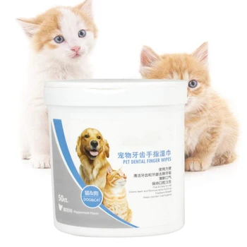 

Useful 50 Pces Pet Tooth Finger Wipes Cleaning The Mouth With Tartar Pet Healthy Oral Care Supplies For Cats Dogs Health Care 25