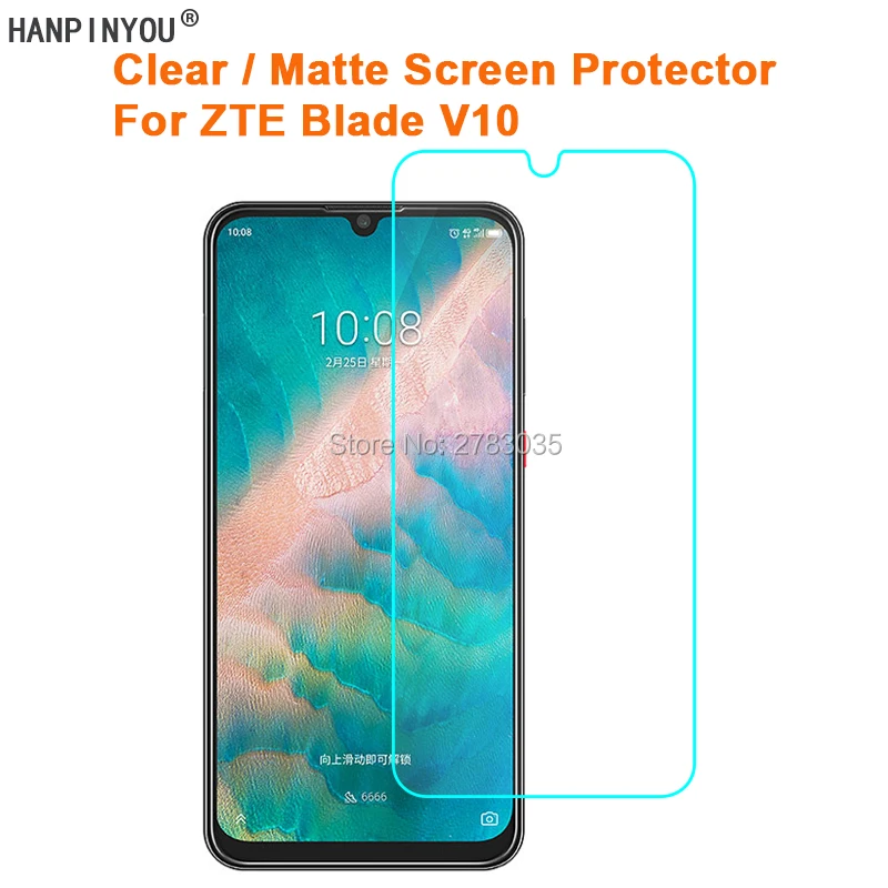

For ZTE Blade V10 6.3" Clear Glossy / Anti-Glare Matte Screen Protector Protective Film Guard (Not Tempered Glass)