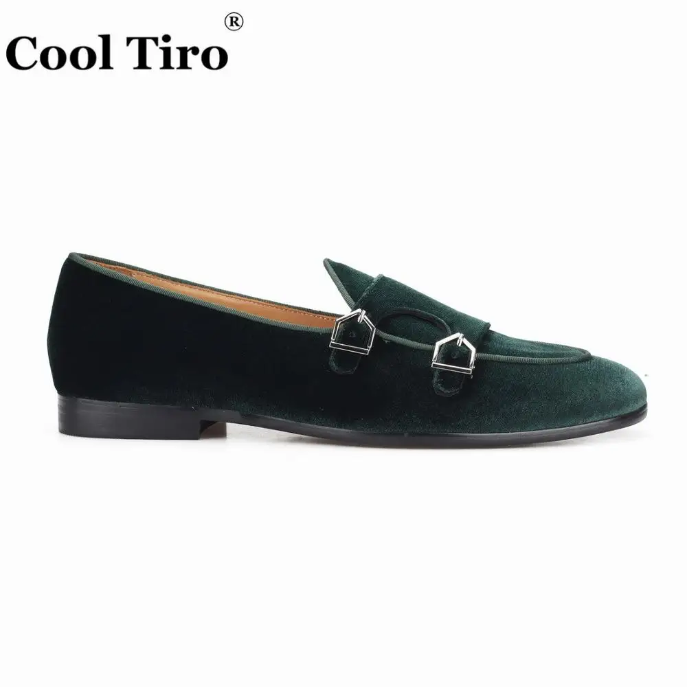 Стильные зеленые бархатные мокасины в бельгийском стиле; мужские мокасины; тапочки для курения; модельные туфли на плоской подошве; повседневная обувь с металлической пряжкой