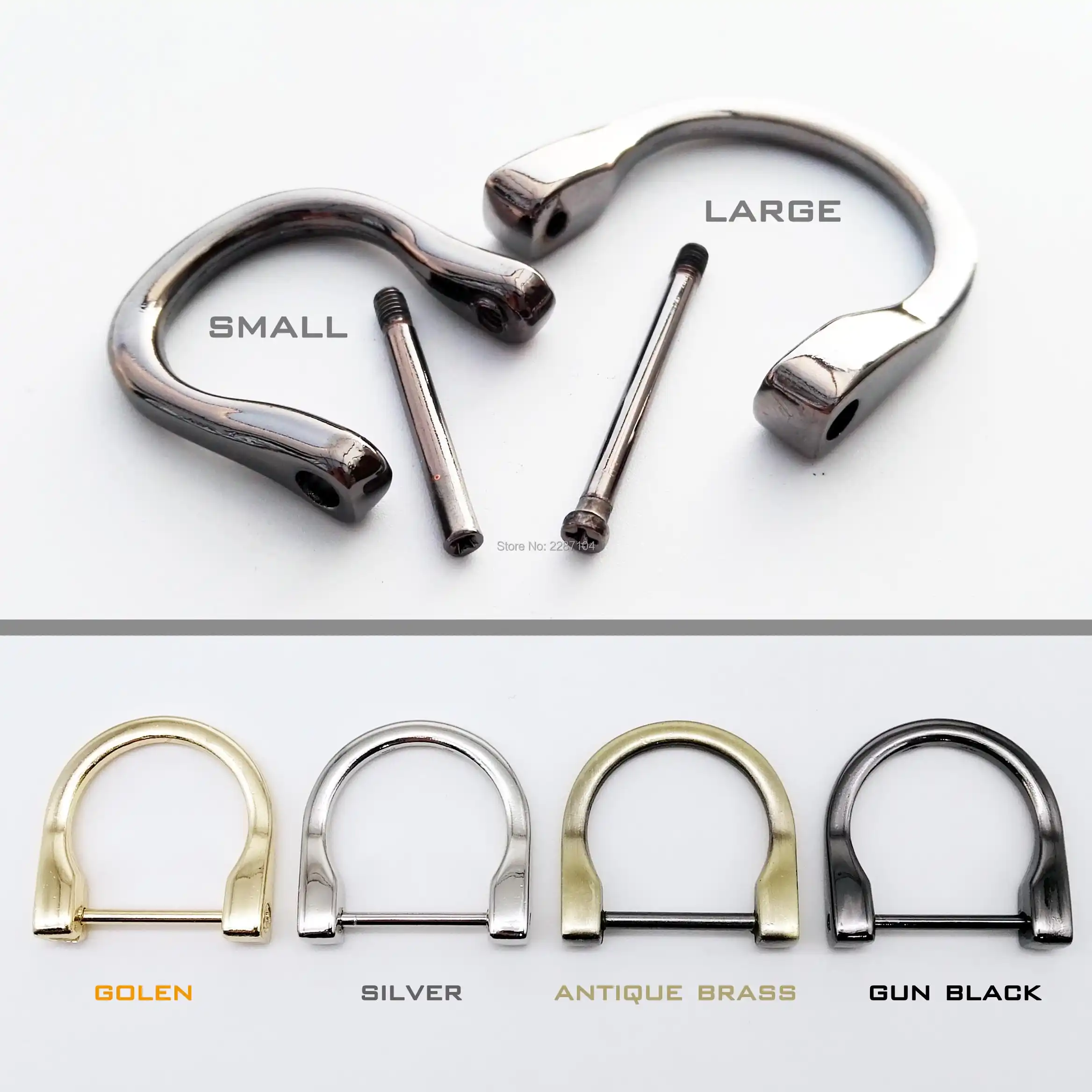 2pcs Metal Detachable Removable Swivel Leather Bag Handbag Shoulder