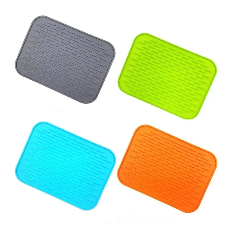 

Silicone Dish Drying Mat Premium Heat Resistant Insulation Tableware Dishwaser Durable Cushion Pad Dinnerware Table Mat Placemat