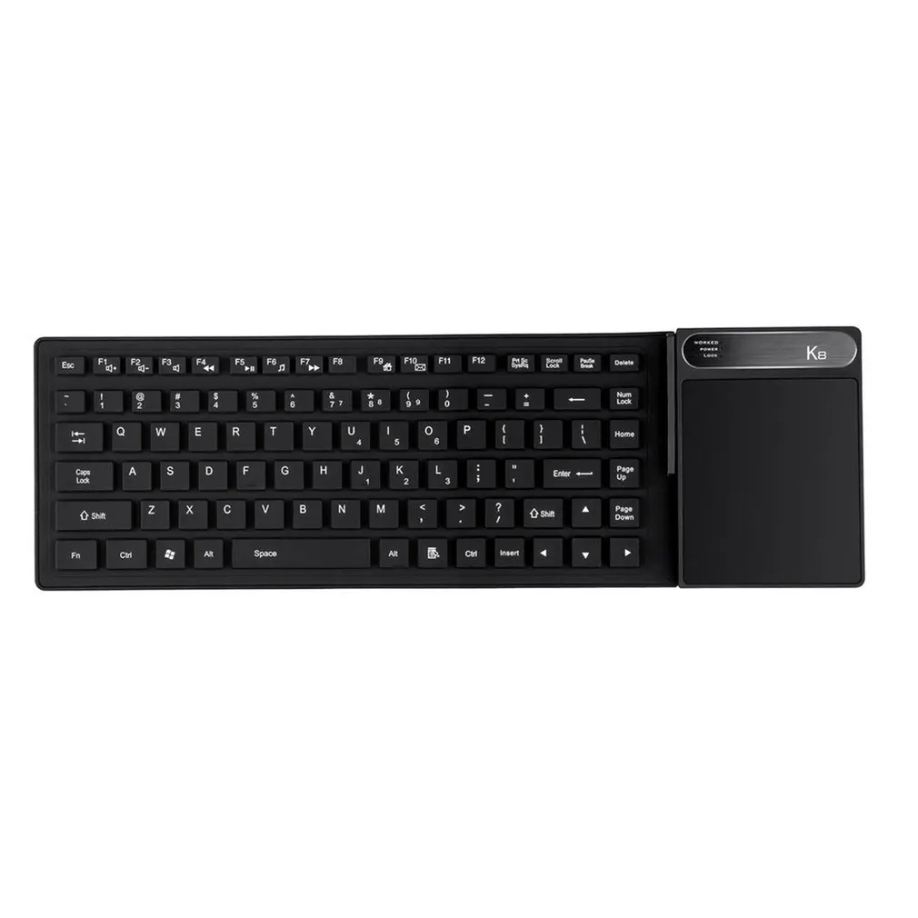 

K8 Ultra-Slim Mini Wireless Touchpad Keyboard All-in-One Wireless Keyboard with Built-in Multi-Touch Trackpad