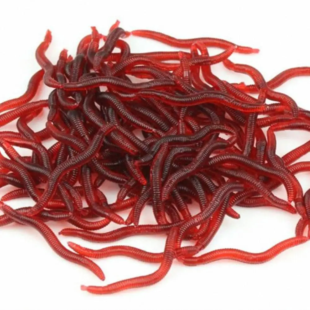 50/100 шт./лот мягкие приманки Моделирование worm чистая рыболовные искусственные