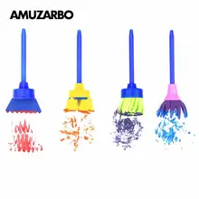 4 шт./компл. поворот губка Краски щетка для детей с цветочным принтом в стиле «граффити» искусство рисования Краски ing игрушки инструмент школьные канцелярские принадлежности подарок