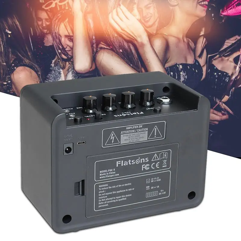 

FG-A3 Guitar Speaker Outing Performance Indoor Activity Instrument Amp Amplifier Volume Tone Control