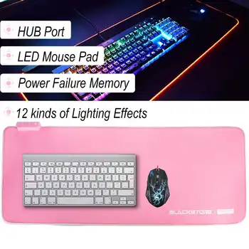 

Gaming Mouse Pad RGB LED Large Gamer Colorful Mousepad USB HUB Port Non-slip Mouse Blanket Mat For PC Laptop 780x310x4mm
