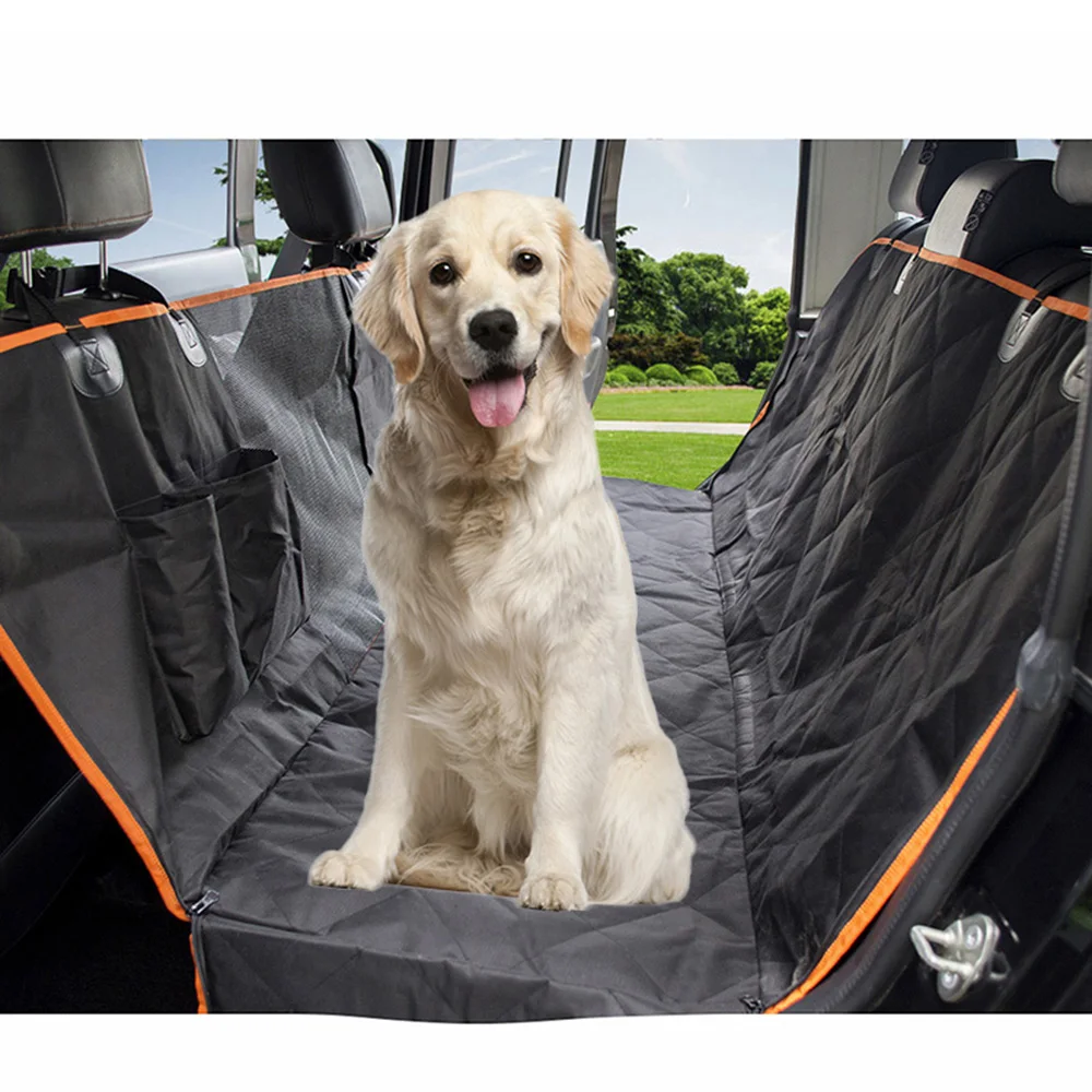 

Pet Blanket Hammock Dog Car Seat Cover Waterproof Scratchproof Nonslip Backseat with 2 Seat Belts Mesh Window for Pets