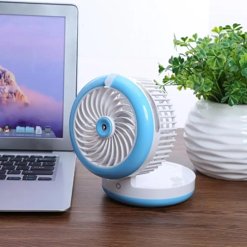

USB Spray Fan Mini Fan Air Cooling Fan Touch Switch Rechargeable Water Mist Ventilador Mobile Power Bank Gadgets for Summer
