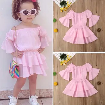 

Pudcoco Girl Dress 6M-5Y USA Toddler Baby Girls Dress Sleeve Princess Pageant Dresses Kids Clothes