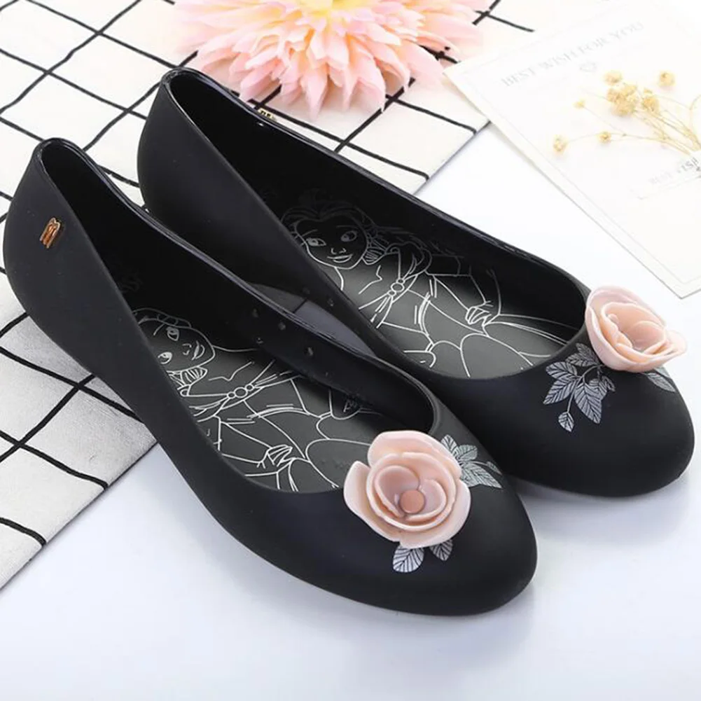 

2019 New Fashion Lady Jelly Shoes Non-slip Flat Sandals Round Toe Woman Summer Beach Shoes Sandale Femme Melissa Sandalias Mujer