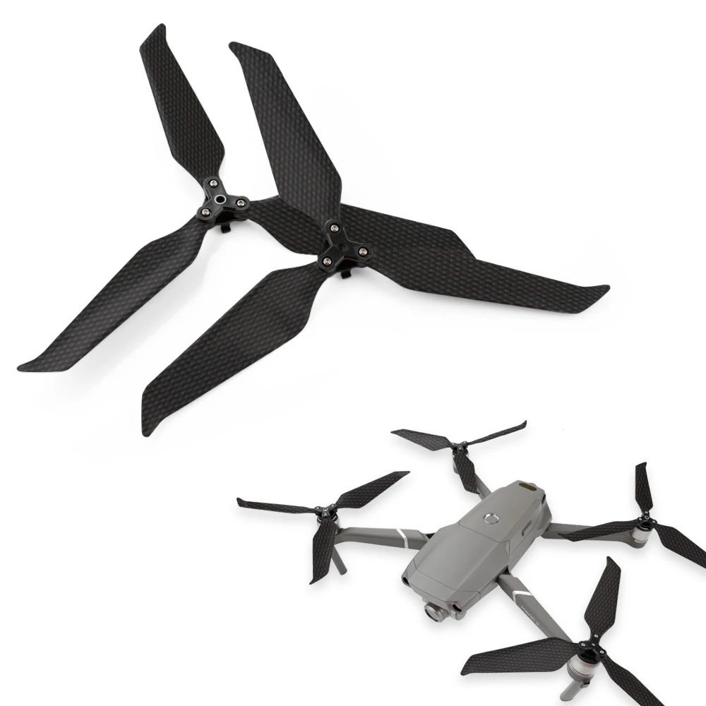 

2 Pairs Full Carbon Fiber 8743 Propeller Foldable Noise-Reduction Three-blade Propellers for DJI Mavic 2 Pro/Zoom Accessories