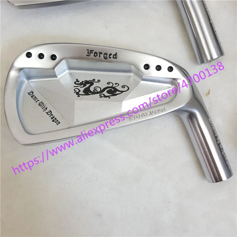Golf Clubs irons Dance With Dragon Forged Iron Set Silver Golf Forged Irons 3-9Pw Golf Head Golf cover No Shaft