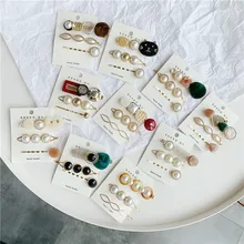 3 шт. Французская заколка для волос комбинация Мода для женщин металлические шпильки заколка для волос Необычные геометрические аксессуары для укладки волос