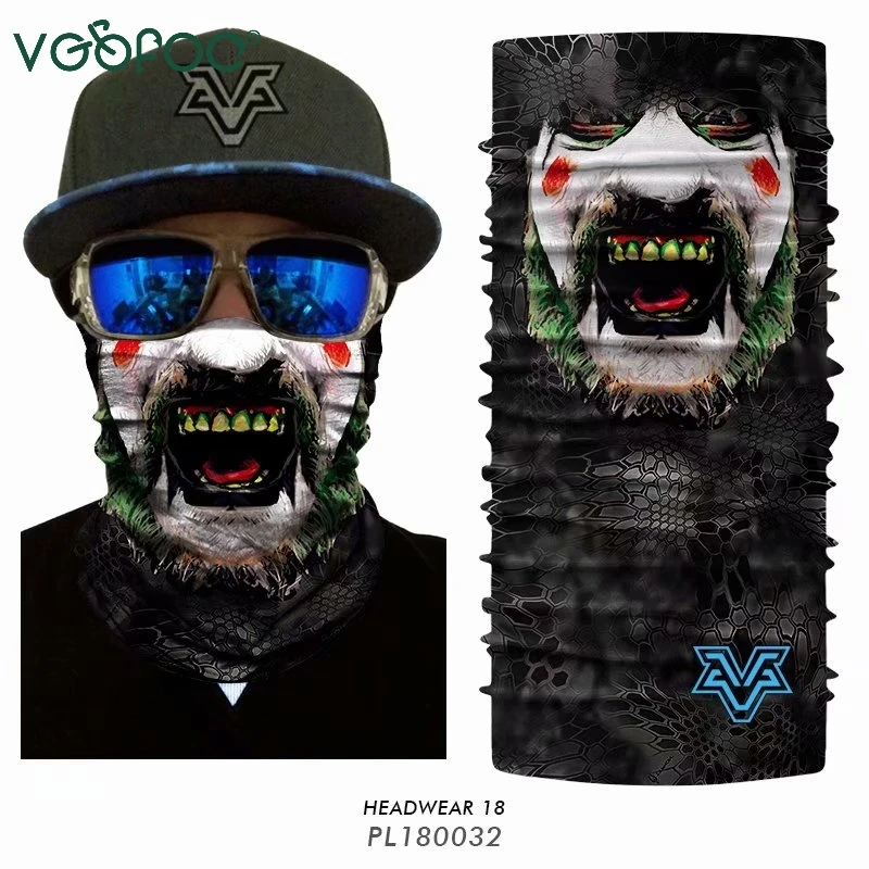 

3D Cycling Scarf bandana Neck Warmer Skull Windproof Skeleton Face Mask Head Scarf Bandana Headband Headwear Halloween Party