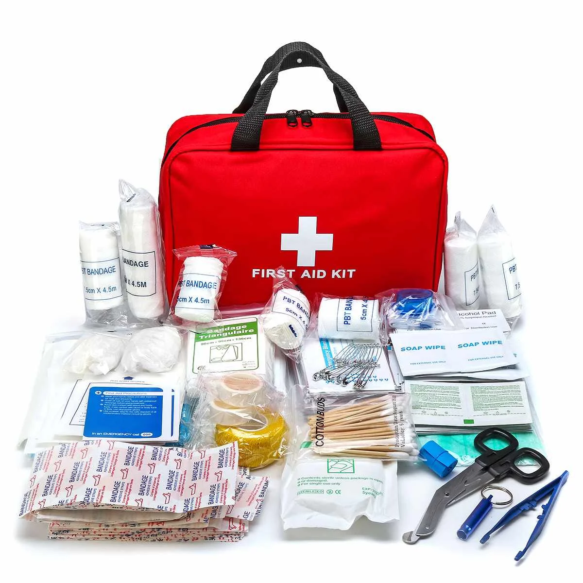 300 piezas seguro Camping senderismo coche bolsa de primeros auxilios Kit de emergencia médica Kit Pack de tratamiento al aire libre supervivencia en la naturaleza