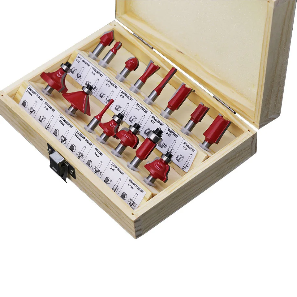 

15 Thing Milling Cutter Set Trimming Machine Woodworking Milling Cutter Manufacturer Direct Head Set
