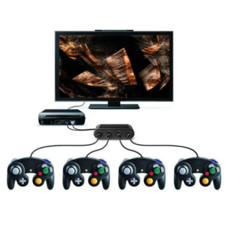 Новый контроллер GameCube 4 порта для Nintendo Switch Wii U/PC USB TURBO|Коннекторы и разъёмы| |