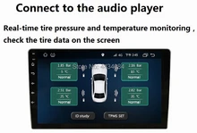 Ouchuangbo Tire Pressure and Temperature Monitoring System USB TPMS supports 4 external sensors for various four-tire vehicles