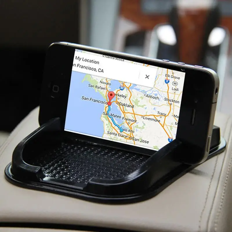 

GPS Stand Car Mobile phone PU storage Skidproof Anti Slip Non-slip Pad Mat Holder Stand for Cell Phone iPhone Car-styling