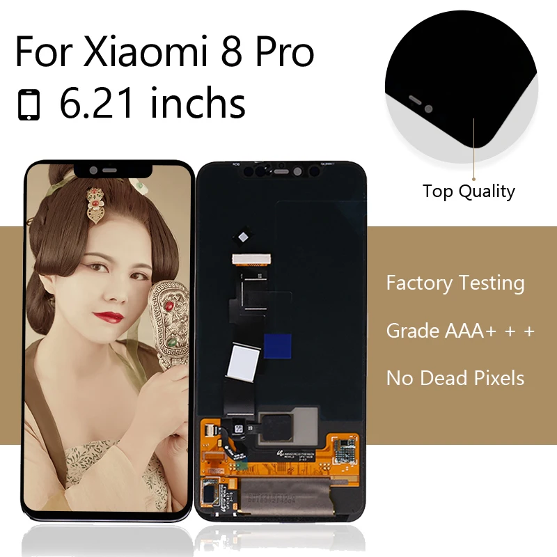 

Original Screen for Xiaomi 8 Pro LCD Mi8 Pro LCD Display LCD+Touch Screen Digitizer for Xiaomi Mi 8 Pro Display Free Shipping