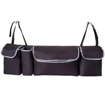 

1pc Backseat Trunk Organizer Multipurpose Hanging Black Container Storage Bag Auto Interior Accessories for Trucks SUV Cars Vans