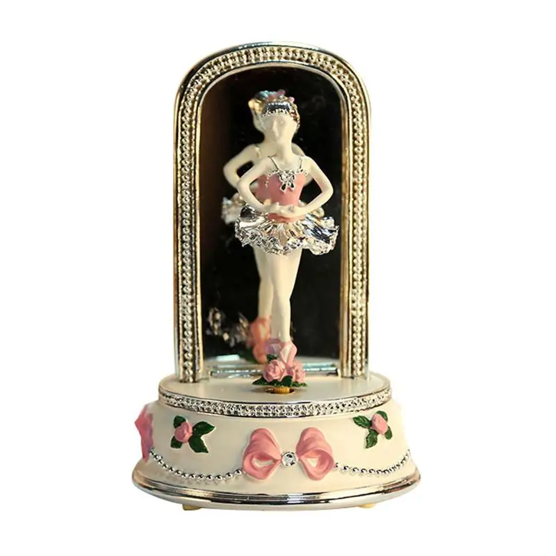 

2019 Mirror Rotating Ballet Music Box for Girl Birthday And Valentine's Day Gift Wedding Decor