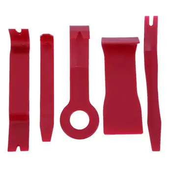 

5pcs/set Red Universal Auto Plastic Trim Car Stereo Soundproof Removal Tool Portable Hand Tool Set Removal Tool Kit for Car
