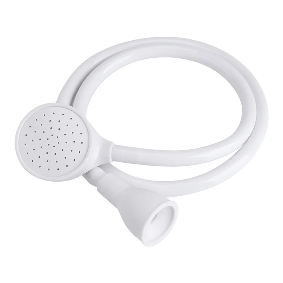 1pcs Mayitr White Single Tap Shower Faucet Head Hose Bath Sink