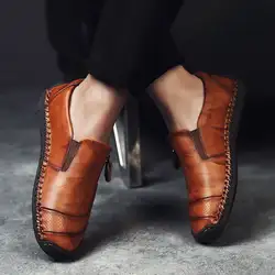 2019 новые брендовые модные мужские туфли из натуральной кожи, Самые популярные мужские повседневные туфли, коричневые, черные кроссовки для